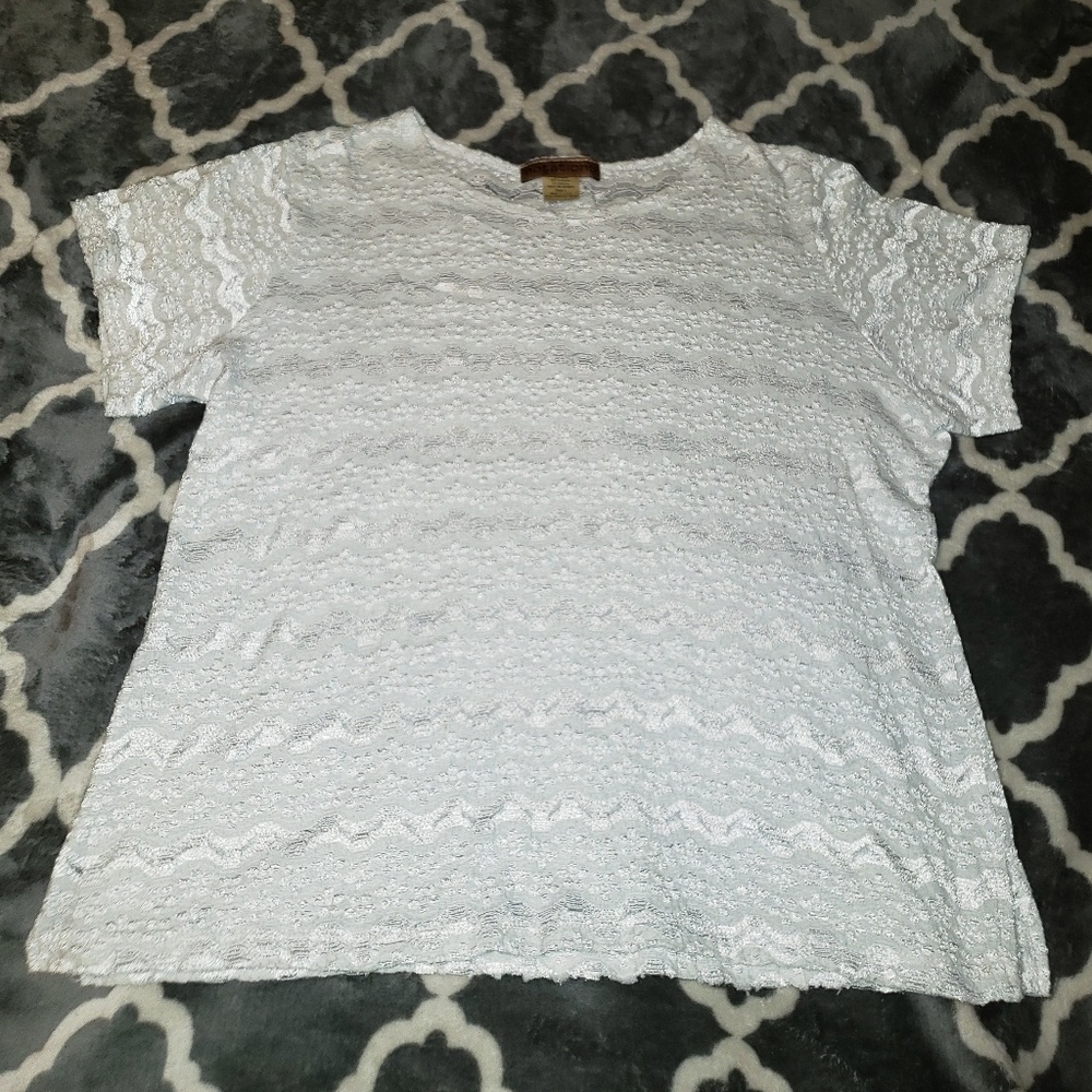 💠3 FOR $30💠Notations White Shimmering Top